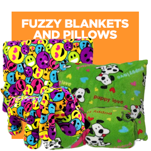 Fuzzy Blankets & Pillows