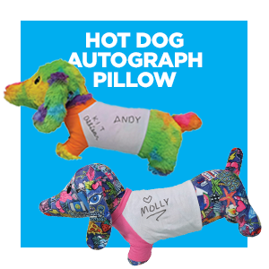 Hot Dog Autograph Pillow