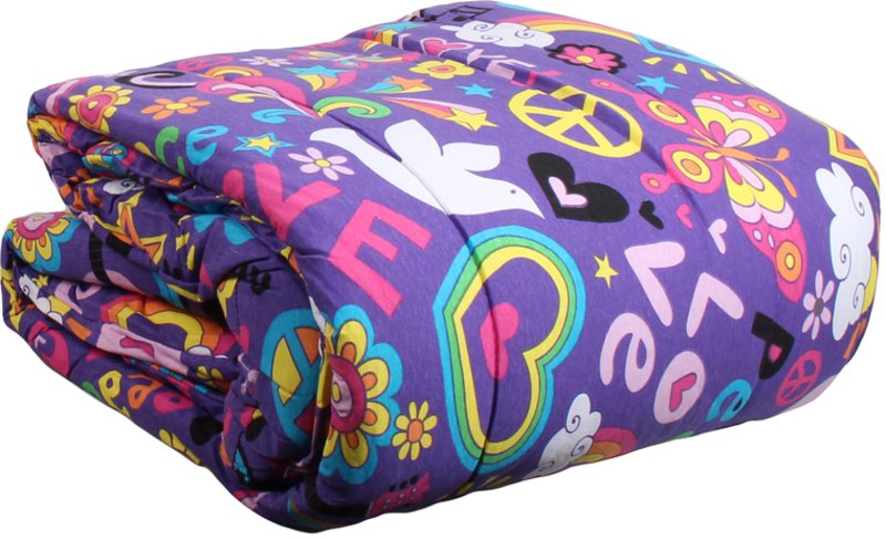 Jersey Knit Comforter Peace Love Purple Item Mjc Pc Lv Ppl