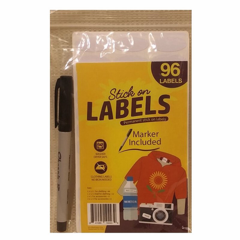 Clothing Labels Self-Stick No-Iron Write-On, Writable Fabric Labels, Washer  & Dryer Safe, Great for Children & Adults, School, Camp, Nursing Home