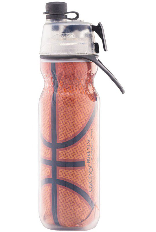 O2COOL Mist 'N Sip Misting Water Bottle 2-in-1 Mist And Sip Function With No  Leak Pull Top Spout(Basketball)