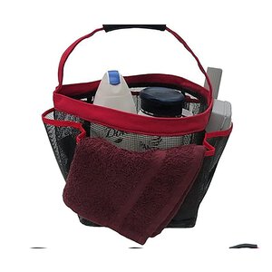 Easy-Carry Mesh Toiletry and Shower Tote with 6 Storage Compartments.  Perfect for Dorm, Camp, Traveling and Gym use.Dries Quickly for  Reuse.(Retro Gamer MESH Shower Caddy)